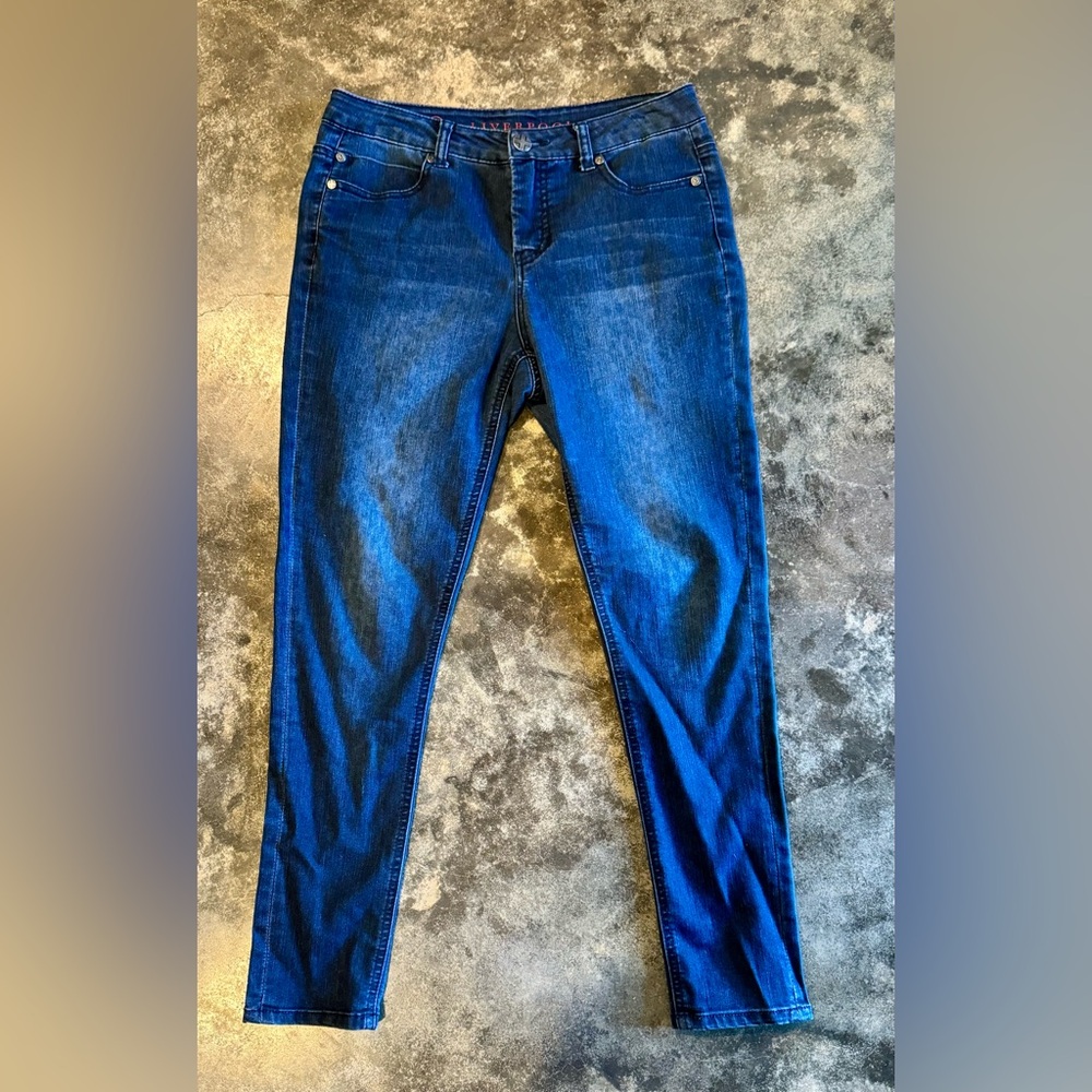 Liverpool Size 6 Dark Wash Stretch Ankle Jeans